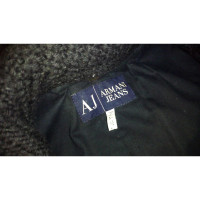Armani Jeans Jas/Mantel Wol in Blauw