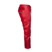 Isabel Marant Paio di Pantaloni in Pelle in Rosso
