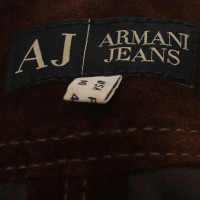 Armani Jeans Minirock aus braunem Wildleder
