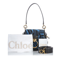Chloé Tess Bag Small en Soie en Bleu
