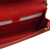 Jimmy Choo Clutch aus Lackleder in Rot