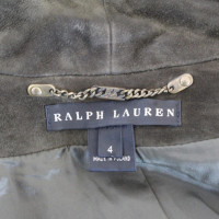 Ralph Lauren Giacca/Cappotto in Pelle scamosciata in Verde