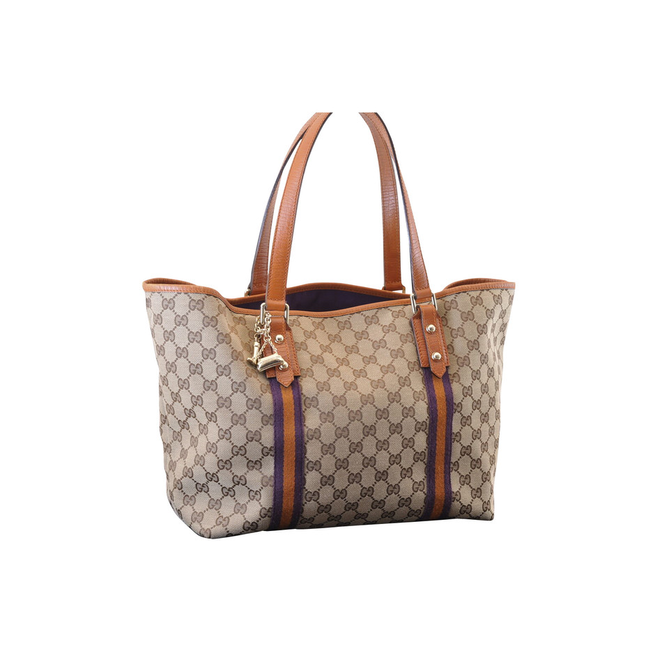 Gucci Tote Bag aus Canvas in Braun