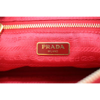 Prada Clutch Bag Canvas in Red