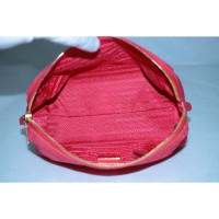 Prada Clutch Bag Canvas in Red