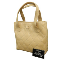 Chanel Handtas Leer in Beige