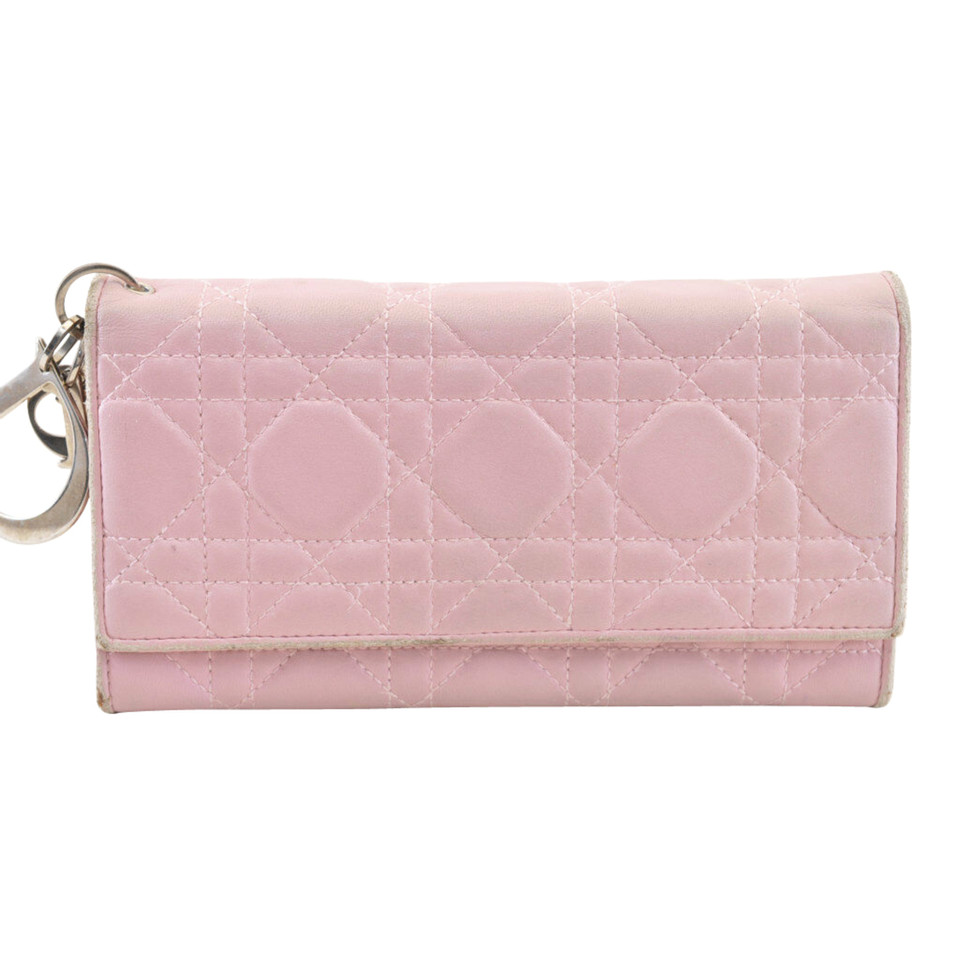 Christian Dior Täschchen/Portemonnaie aus Canvas in Rosa / Pink