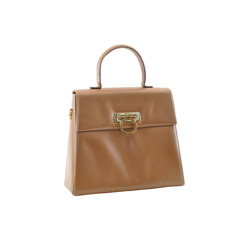 Salvatore Ferragamo Shoulder bag Leather in Brown