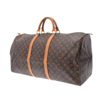 Louis Vuitton Keepall 60 in Tela in Marrone