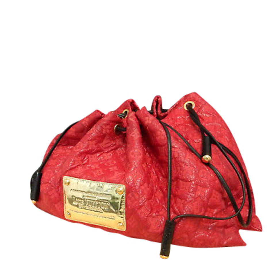 Louis Vuitton Handtasche aus Canvas in Rot