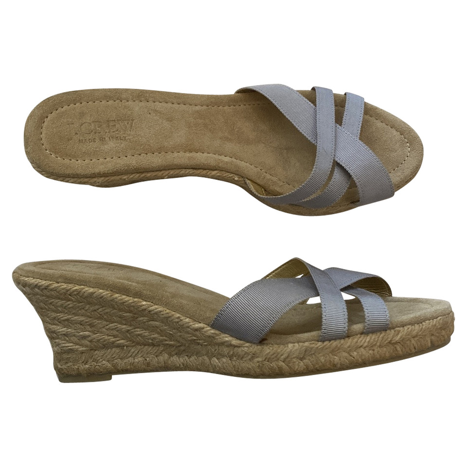 J. Crew Sandals Suede in Grey