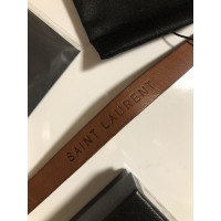 Saint Laurent Armreif/Armband aus Leder in Braun