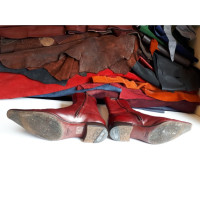 Santoni Stiefeletten aus Leder in Rot
