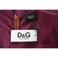 D&G Vestito in Seta in Bordeaux