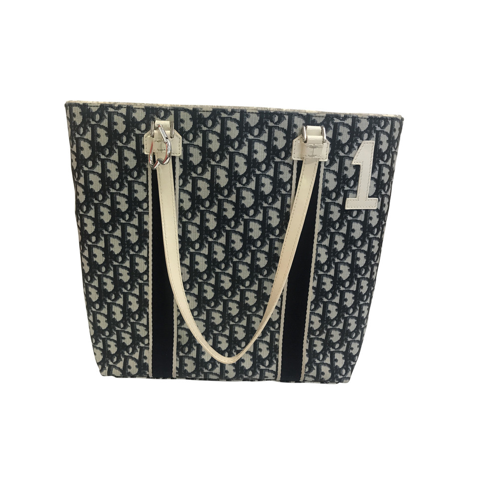 Christian Dior Tote bag Canvas in Blauw