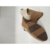 Paloma Barcelo Wedges Suede in Ochre