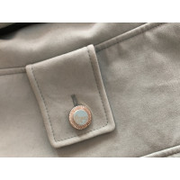 Versace Jacke/Mantel aus Baumwolle in Türkis