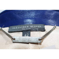 Alexander McQueen Jas/Mantel Leer in Blauw