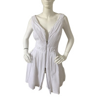 Topshop Kleid aus Baumwolle in Weiß