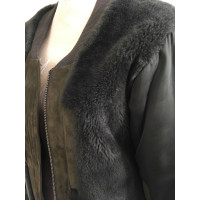 All Saints Jacket/Coat Fur in Khaki