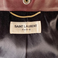 Saint Laurent Jacke/Mantel aus Leder in Braun