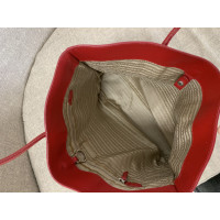 Prada Tote Bag aus Leder in Rot