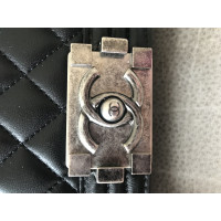 Chanel Boy Bag Leer in Zwart