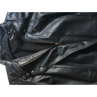 Armani Jacke/Mantel aus Leder in Schwarz