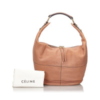 Céline Borsa a tracolla in Pelle in Rosa