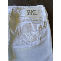 Take Two Paire de Pantalon en Coton en Blanc