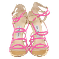 Jimmy Choo Sandalen in goudkleuren / roze