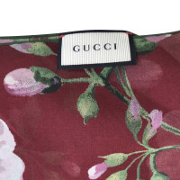 Gucci Schal/Tuch aus Seide in Bordeaux