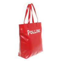 Pollini Shopper aus Leder in Rot