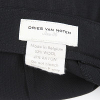 Dries Van Noten Paire de Pantalon en Laine en Noir