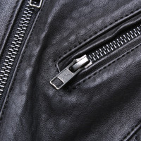 Blk Dnm Leather skirt in black
