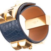 Hermès Collier de Chien Armband en Cuir en Bleu