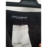 Dolce & Gabbana Paire de Pantalon en Lin en Noir