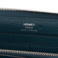 Hermès Sac à main/Portefeuille en Cuir en Bleu