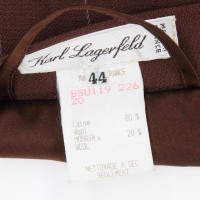 Karl Lagerfeld Hose aus Wolle in Braun