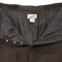 Hermès Trousers Suede in Brown