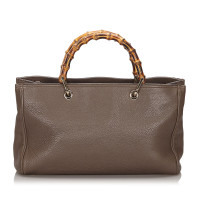 Gucci Bamboo Bag Leather in Grey