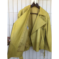 Valentino Garavani Top en Cuir en Jaune