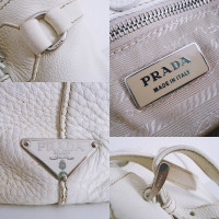Prada Shopper Leather in Cream