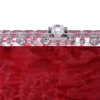 Dolce & Gabbana Handtasche aus Pelz in Rot