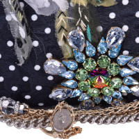 Dolce & Gabbana Handtasche aus Baumwolle in Schwarz