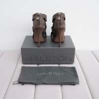 Halston Heritage Sandals Suede in Taupe