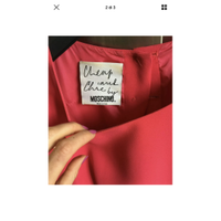 Moschino Cheap And Chic Kleid aus Wolle in Rot