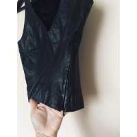 Armani Jeans Vest Leather in Black