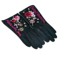 Dolce & Gabbana Handschuhe aus Leder in Grün