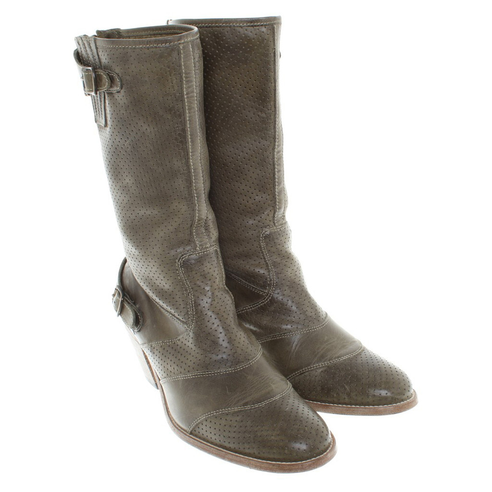 Belstaff Bottes en cuir en vert